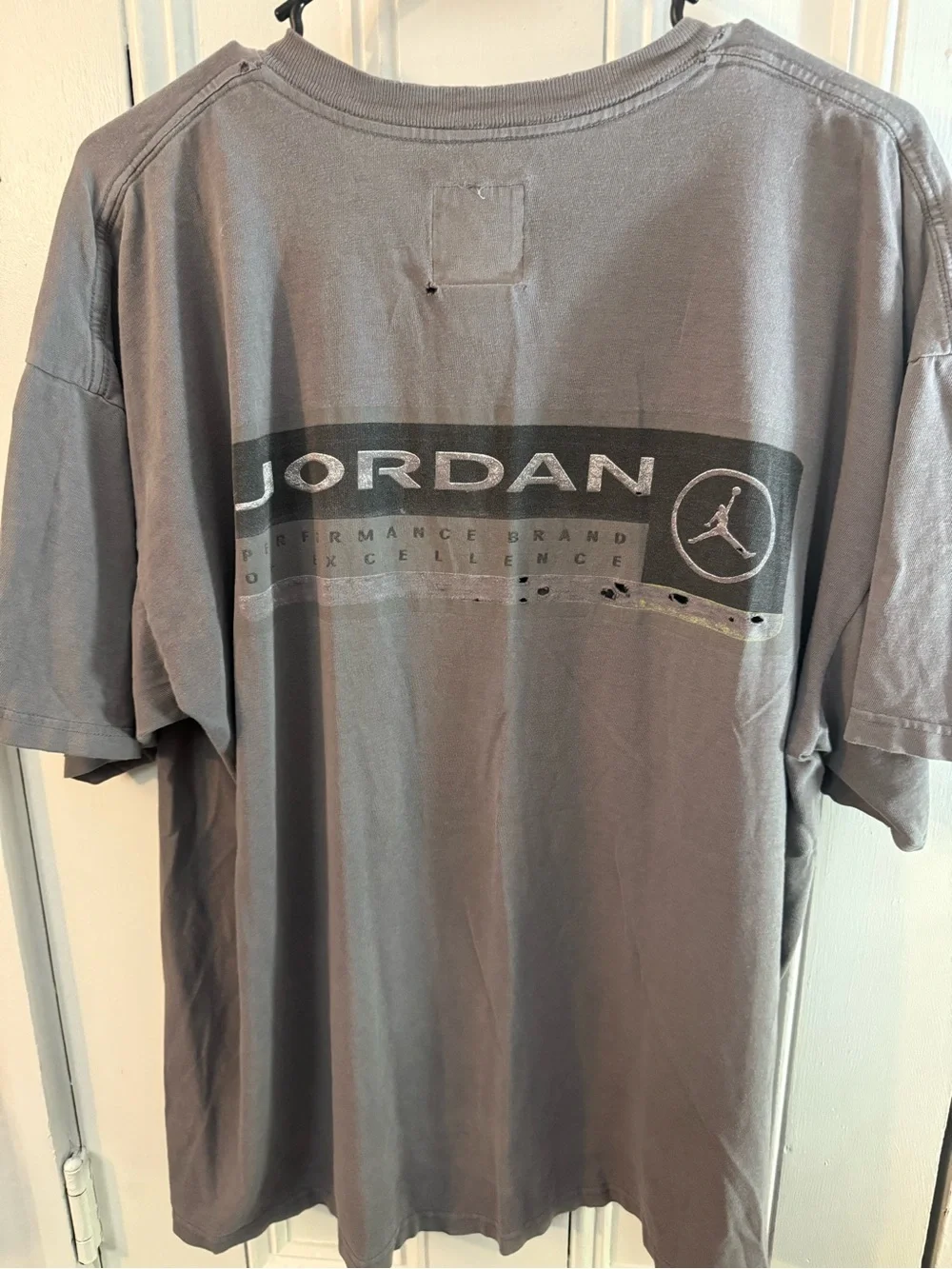Jordan “Performance Brand of Excellence Men’ Gray Short-Sleeve w/ Neon Logo